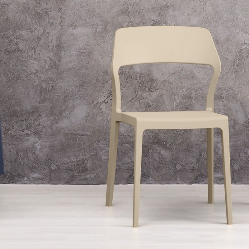 Compamia Snow Patio Dining Chair in Taupe