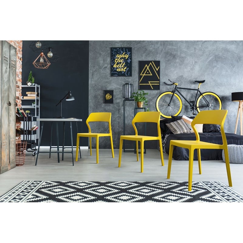Compamia Snow Patio Dining Chair in Yellow