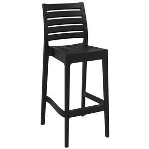Compamia Ares 29.5&quot Outdoor Bar Stool in Black
