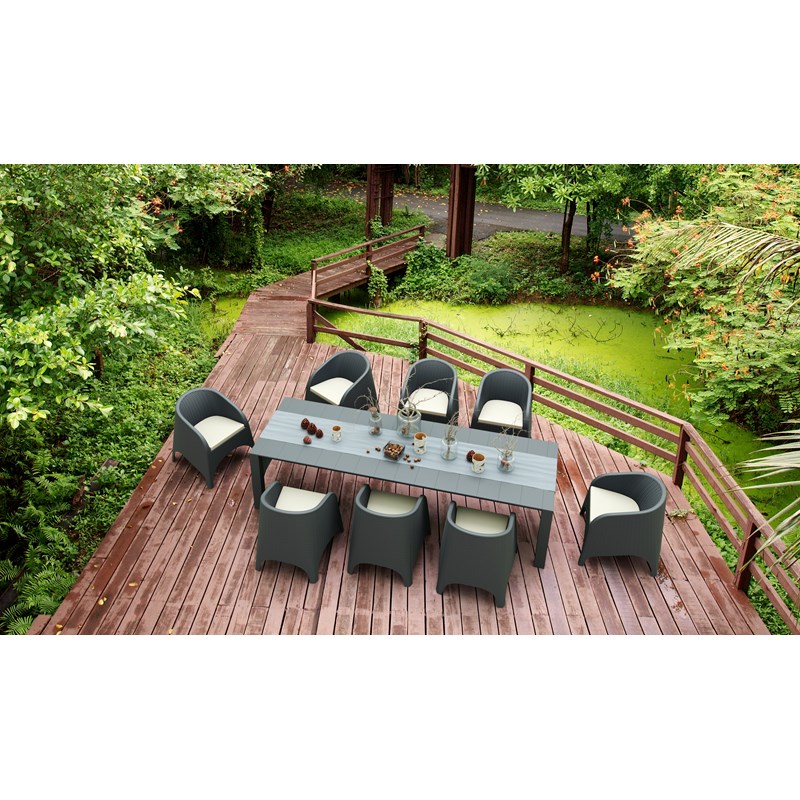 Compamia Aruba Outdoor Chair in Dark Gray