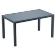 Compamia California 5 Piece Patio Dining Set in Dark Gray
