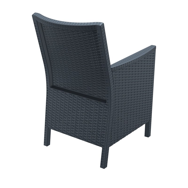 Compamia California Wickerlook Outdoor Chair in Dark Gray