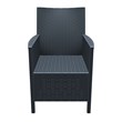 Compamia California Wickerlook Outdoor Chair in Dark Gray
