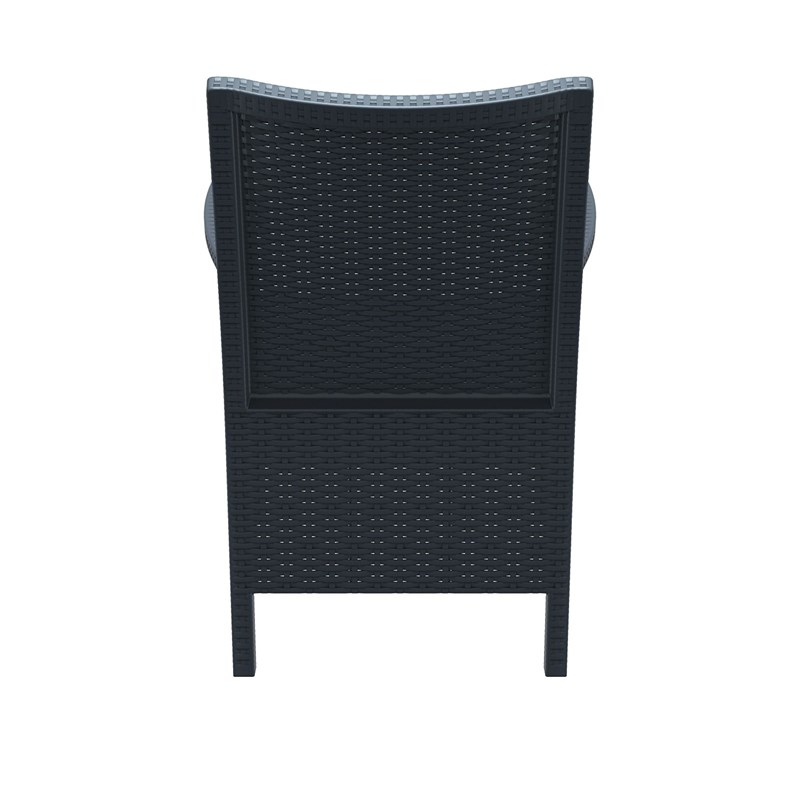 Compamia California Wickerlook Outdoor Chair in Dark Gray
