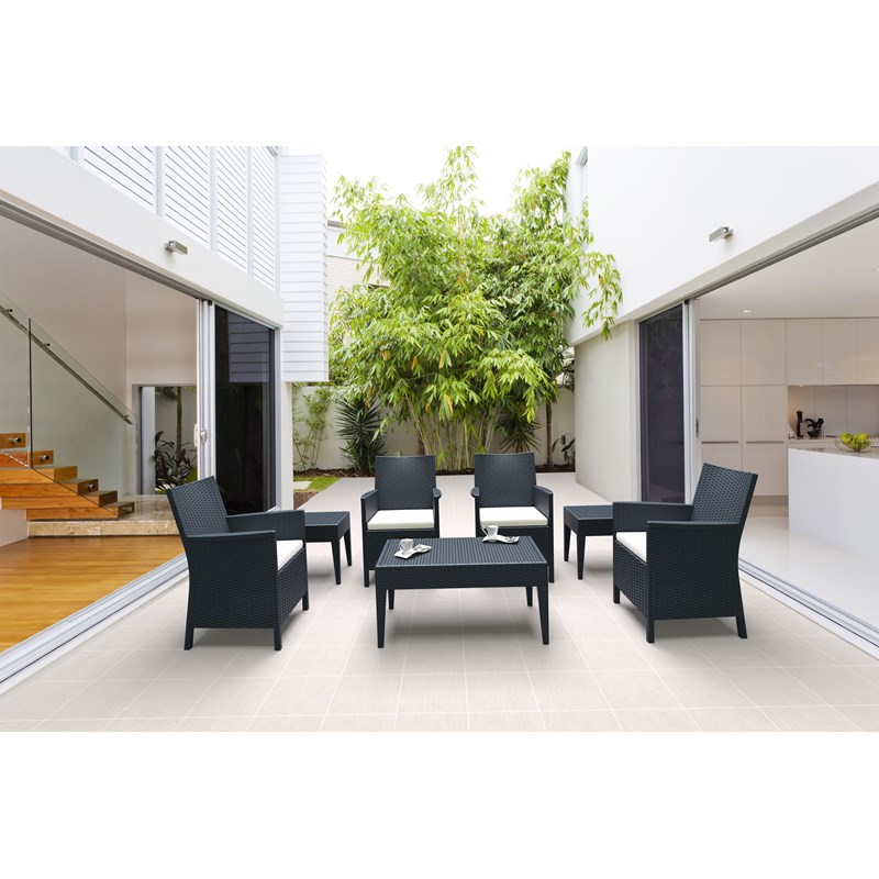 Compamia California Wickerlook Outdoor Chair in Dark Gray