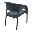 Compamia Panama Patio Dining Arm Chair in Dark Gray