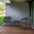 Compamia Panama Patio Dining Arm Chair in Dark Gray
