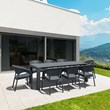 Compamia Panama Patio Dining Arm Chair in Dark Gray