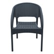 Compamia Panama Patio Dining Arm Chair in Dark Gray