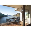 Compamia Panama Patio Dining Arm Chair in Dark Gray