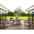 Compamia Ibiza Patio Dining Arm Chair in Dark Gray