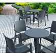 Compamia Ibiza Patio Dining Arm Chair in Dark Gray