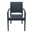 Compamia Ibiza Patio Dining Arm Chair in Dark Gray