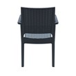 Compamia Ibiza Patio Dining Arm Chair in Dark Gray