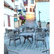 Compamia Ibiza Patio Dining Arm Chair in Dark Gray