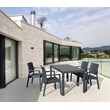 Compamia Ibiza Patio Dining Arm Chair in Dark Gray