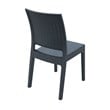 Compamia Florida Wickerlook Patio Dining Chair in Dark Gray
