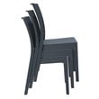 Compamia Florida Wickerlook Patio Dining Chair in Dark Gray