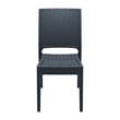 Compamia Florida Wickerlook Patio Dining Chair in Dark Gray