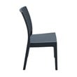 Compamia Florida Wickerlook Patio Dining Chair in Dark Gray
