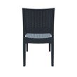 Compamia Florida Wickerlook Patio Dining Chair in Dark Gray