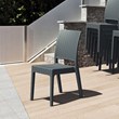 Compamia Florida Wickerlook Patio Dining Chair in Dark Gray