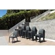 Compamia Florida Wickerlook Patio Dining Chair in Dark Gray
