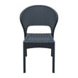 Compamia Daytona Wickerlook Patio Dining Chair in Dark Gray