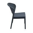 Compamia Daytona Wickerlook Patio Dining Chair in Dark Gray