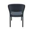 Compamia Daytona Wickerlook Patio Dining Chair in Dark Gray
