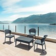 Compamia Daytona Wickerlook Patio Dining Chair in Dark Gray