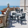 Compamia Daytona Wickerlook Patio Dining Chair in Dark Gray