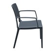 Compamia Capri Patio Dining Arm Chair in Dark Gray