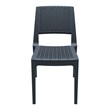 Compamia Verona Wickerlook Patio Dining Chair in Dark Gray