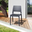 Compamia Verona Wickerlook Patio Dining Chair in Dark Gray