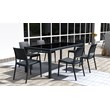 Compamia Verona Wickerlook Patio Dining Chair in Dark Gray