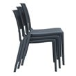 Compamia Verona Wickerlook Patio Dining Chair in Dark Gray