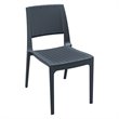 Compamia Verona Wickerlook Patio Dining Chair in Dark Gray