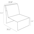 Compamia Monaco Patio Armless Chair in White