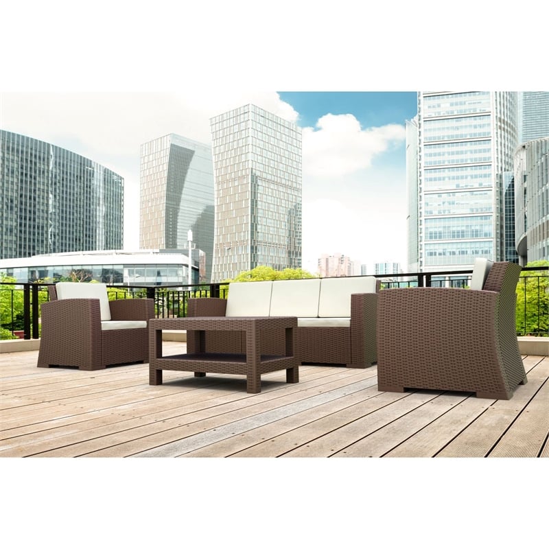 Compamia Monaco Outdoor Coffee Table in Brown