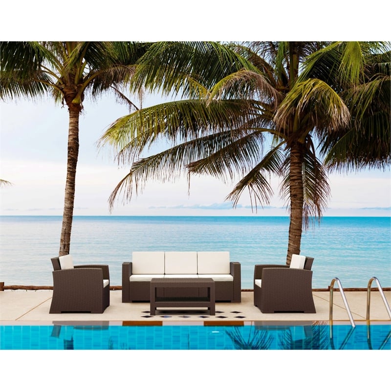 Compamia Monaco Outdoor Coffee Table in Brown