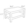 Compamia Monaco Outdoor Coffee Table in Brown