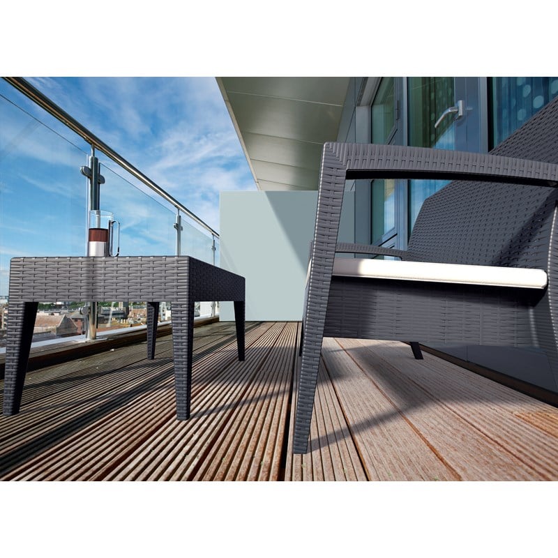 Compamia Miami Outdoor Loveseat in Dark Gray