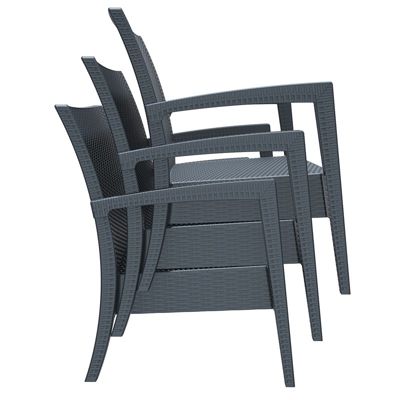 Compamia Miami Outdoor Loveseat in Dark Gray