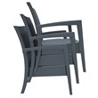 Compamia Miami Outdoor Loveseat in Dark Gray