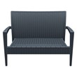 Compamia Miami Outdoor Loveseat in Dark Gray