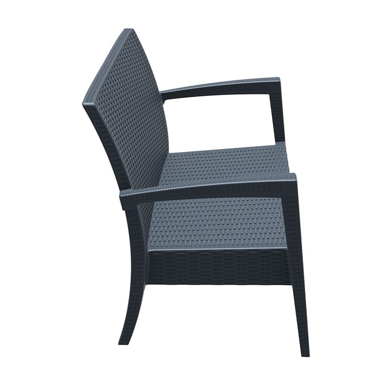 Compamia Miami Outdoor Loveseat in Dark Gray