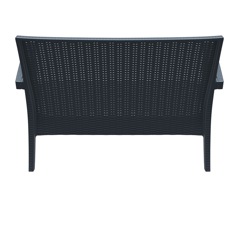 Compamia Miami Outdoor Loveseat in Dark Gray