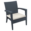 Compamia Miami Outdoor Club Chair in Dark Gray