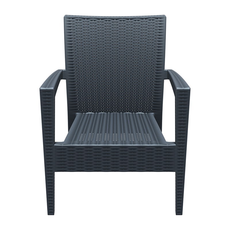 Compamia Miami Outdoor Club Chair in Dark Gray